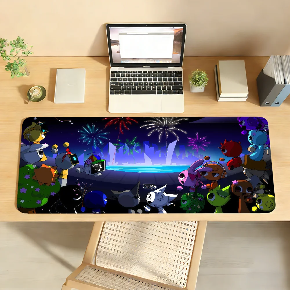 

Коврик для мыши Cartoon S-Sprunkis, нескользящий, с фиксирующим краем, для ПК и ноутбуков, резиновый, для офиса, для клавиатуры, большой игровой коврик XXL