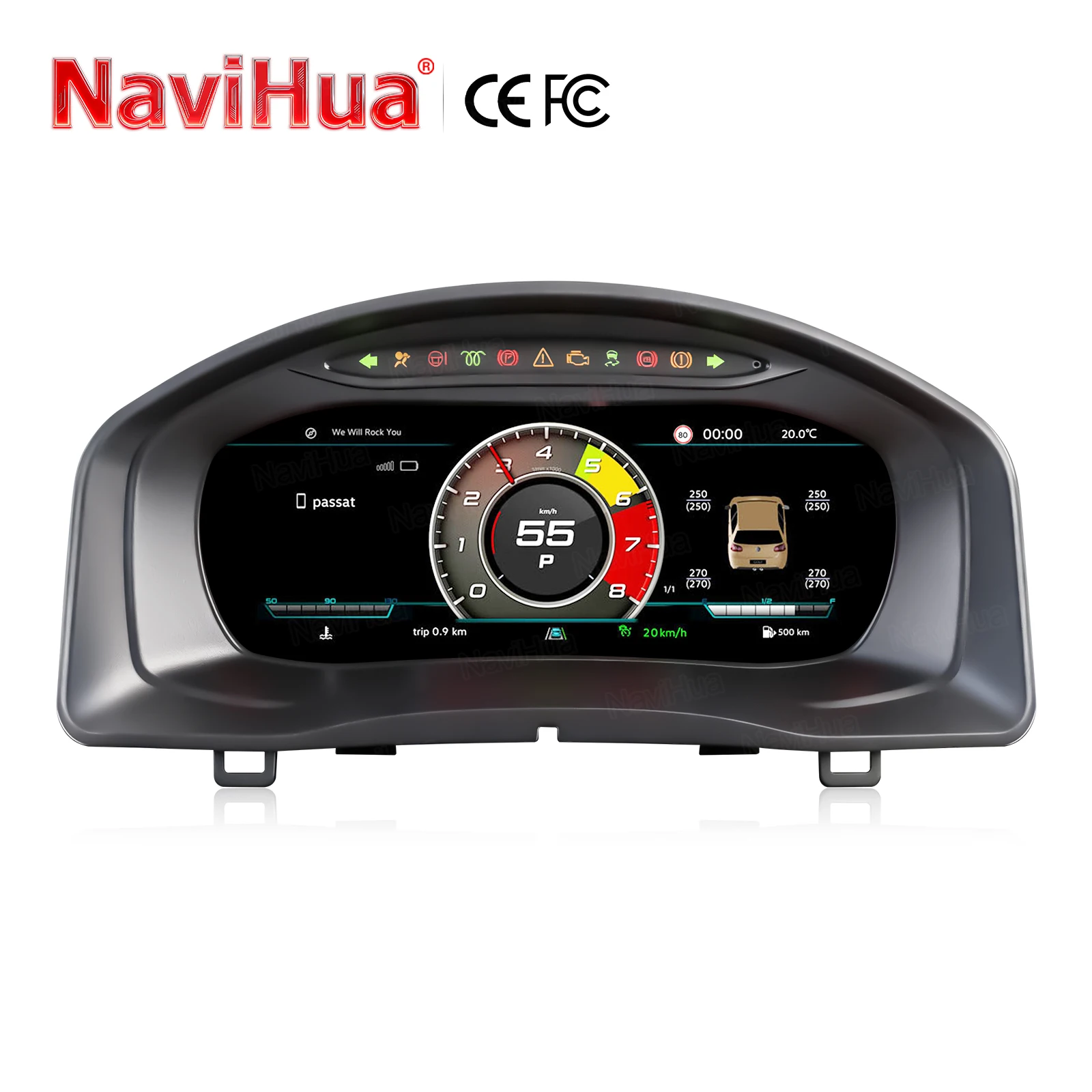 NaviHua Linux 10.25"New LCD Speedometer Digital Dashboard Car Panel Instrument Cluster For VW Tiguan 2010-2017 Virtual Cockpit