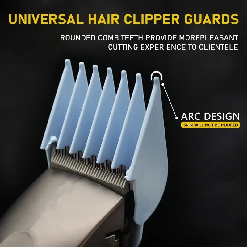 8pcs Universal Guards Hair Cutting Combs for Professional Hair Trimmer Machine Barber Accessories Trimmer Limit Combs 1.5-19mm