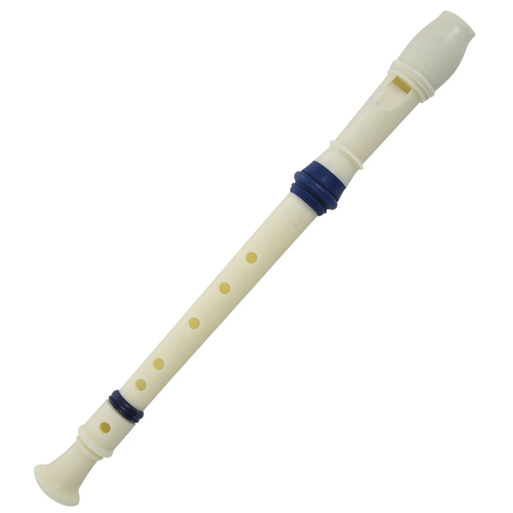 RTENTE-2X Music Instrument 6 Holes Soprano Flute Recorder White Blue