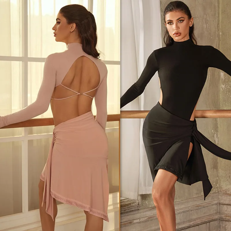 

latin dance dresses latin skirt leotard salsa dress woman pink black latin dance dress 24090