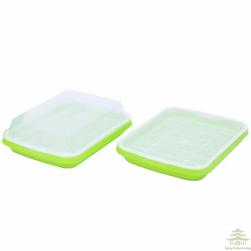 Self Draining Soilless Sprout Tray – 1pc Portable Hydroponic Seedling Tray for Cat Grass, Bean Sprouts, Balcony