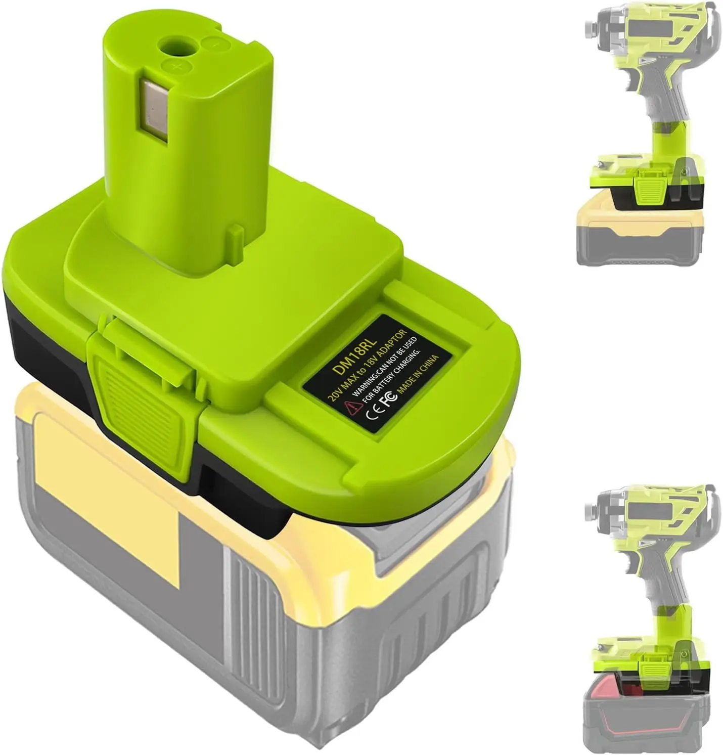 Adaptador Conversor de Bateria para Milwaukee Dewalt 20v Max Llithium Converter Bateria para Ryobi Ferramentas Elétricas Broca Dm18rl 18v