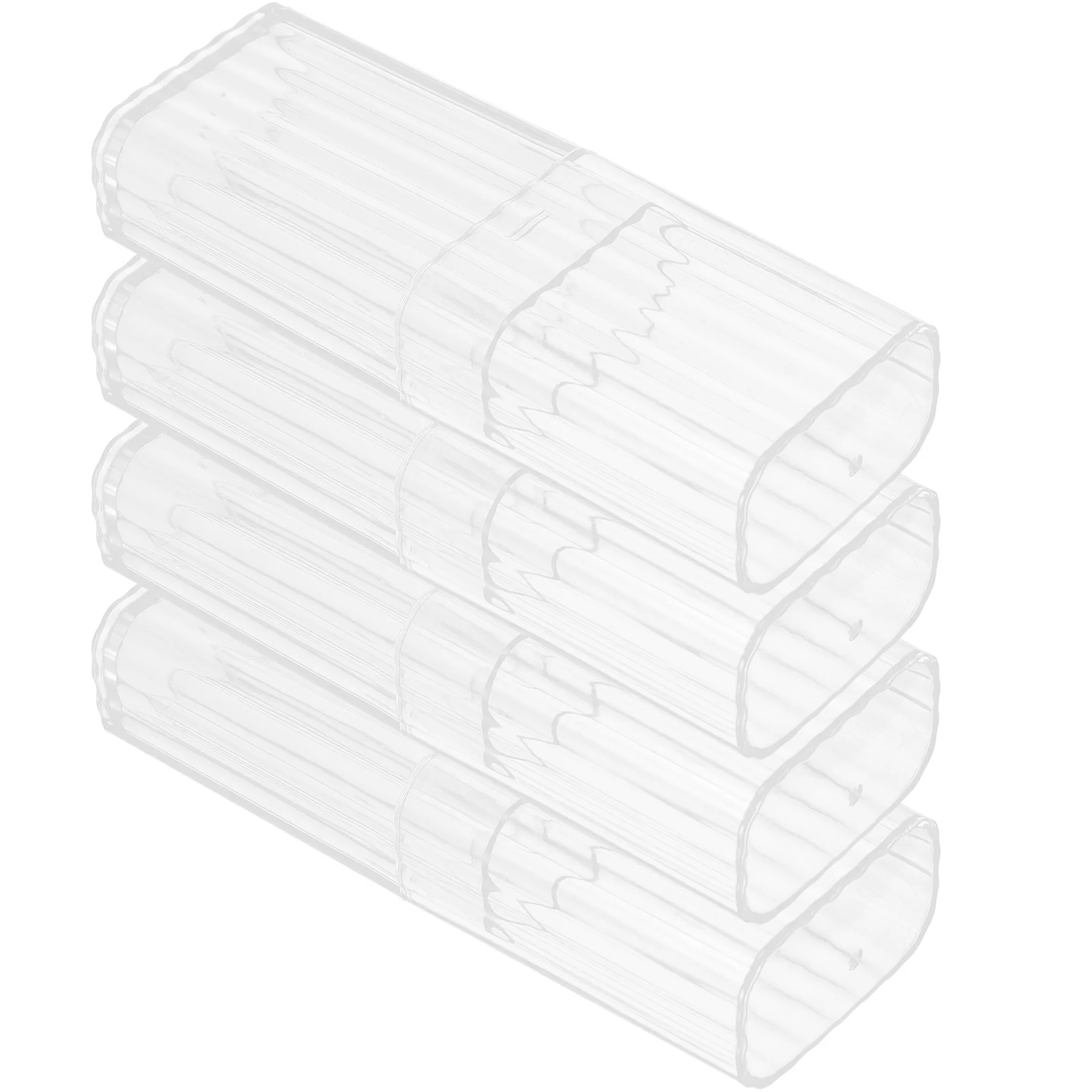 

4pcs Storage Box for Cotton Buds Toothpick Holder Slim Organizer with Cover Travel Size Portable Quilting Pin Container