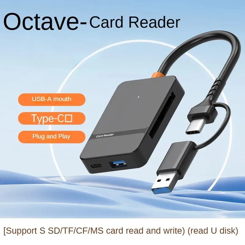 8 in 1 USB Card Reader 3.0 Card Reader SD Micro SD TF CF MS U Disk Compact Flash Card Adapter for Laptop Smart card reader
