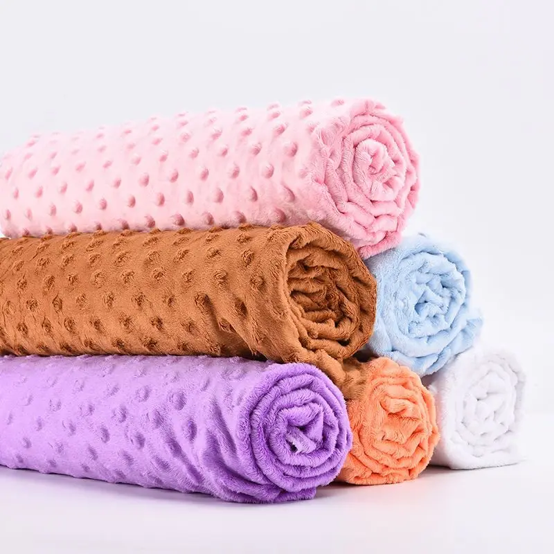 Solid Bump Fleece Fabric for DIY Sewing Handmade Plush Toy Mattress Blanket Pillow Hairband Clothing Fashion Material Cloth