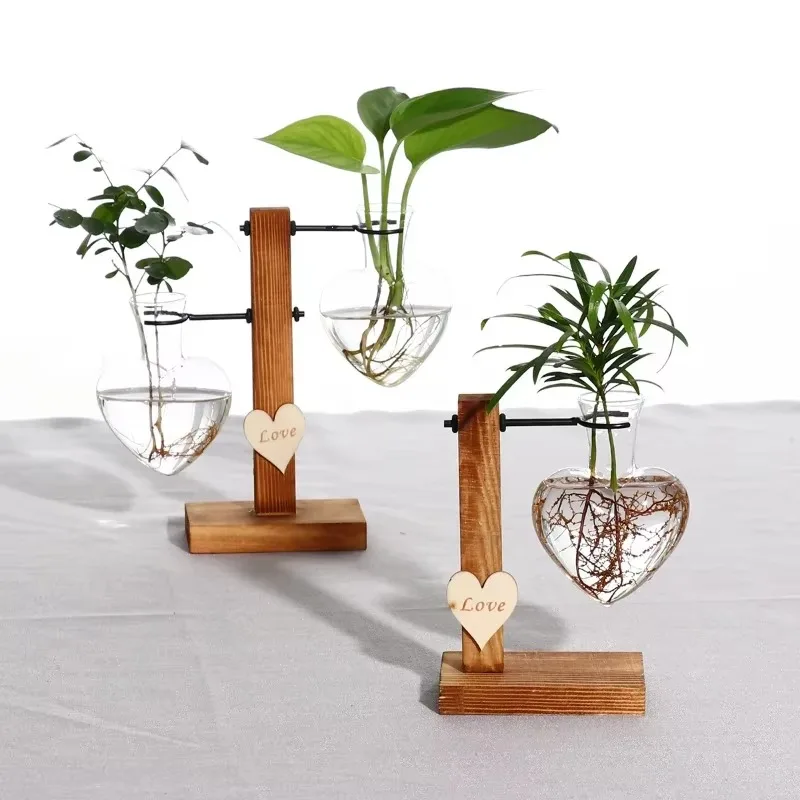 Creative Glass Bulb Vase Hydroponic Plant Terrarium Vintage Style Water Planting Pot Home Decor Propagation Station Craft