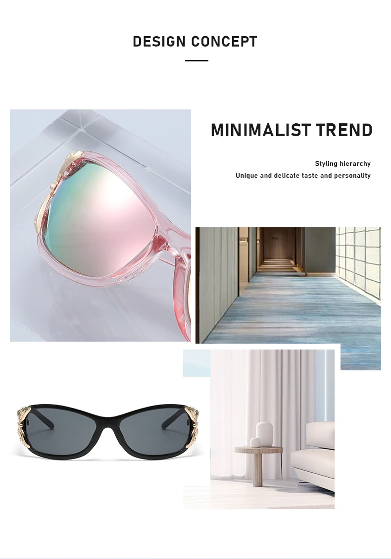 Modische und elegante Schmetterlings-Sonnenbrille für Damen im Freien, UV-Schutz, Sonnenschutz, bunte Sonnenbrille JH3058 – Detail 3
