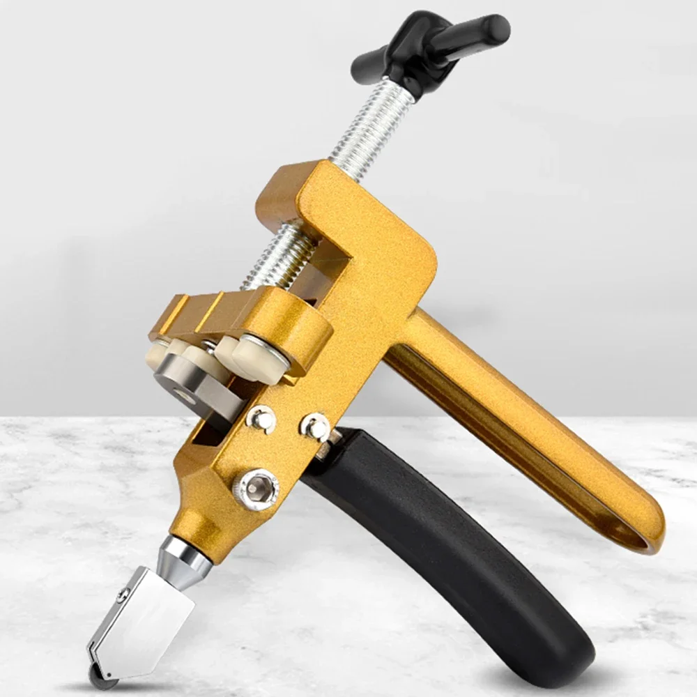 Set di pinze per taglierina per vetro con taglierina per piastrelle portatile aggiornato, lame in acciaio al tungsteno, impugnatura ergonomica per piastrelle smaltate in vetro e specchio