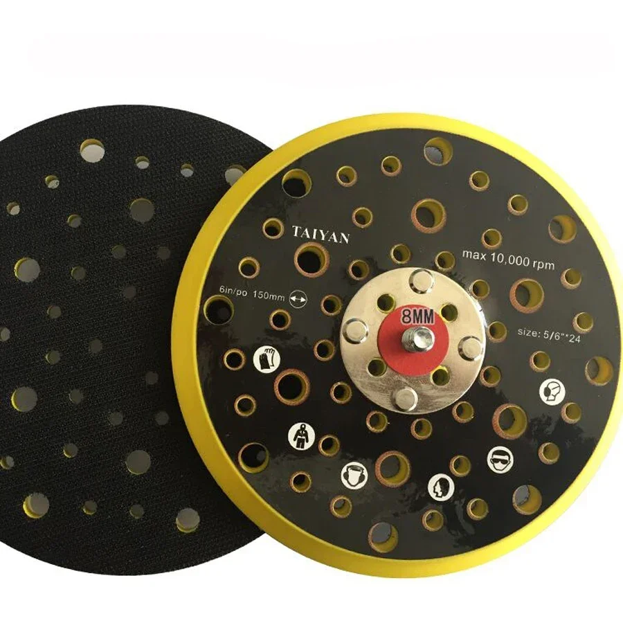 6' 52-Hole DA Sander Backing Pad Multi-Hole Sanding Backup Pad Random Orbital Sanding for Random Orbital Sanding Grinding Sander