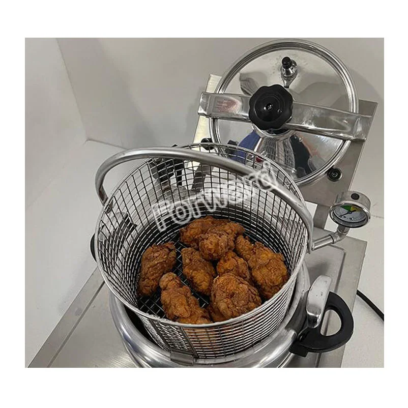 16L Counter Top Commercial Pressure Fryer Fried Chicken Machine Chicken Pressure Fryer Food Chips Potato Chicken Oven Fryer