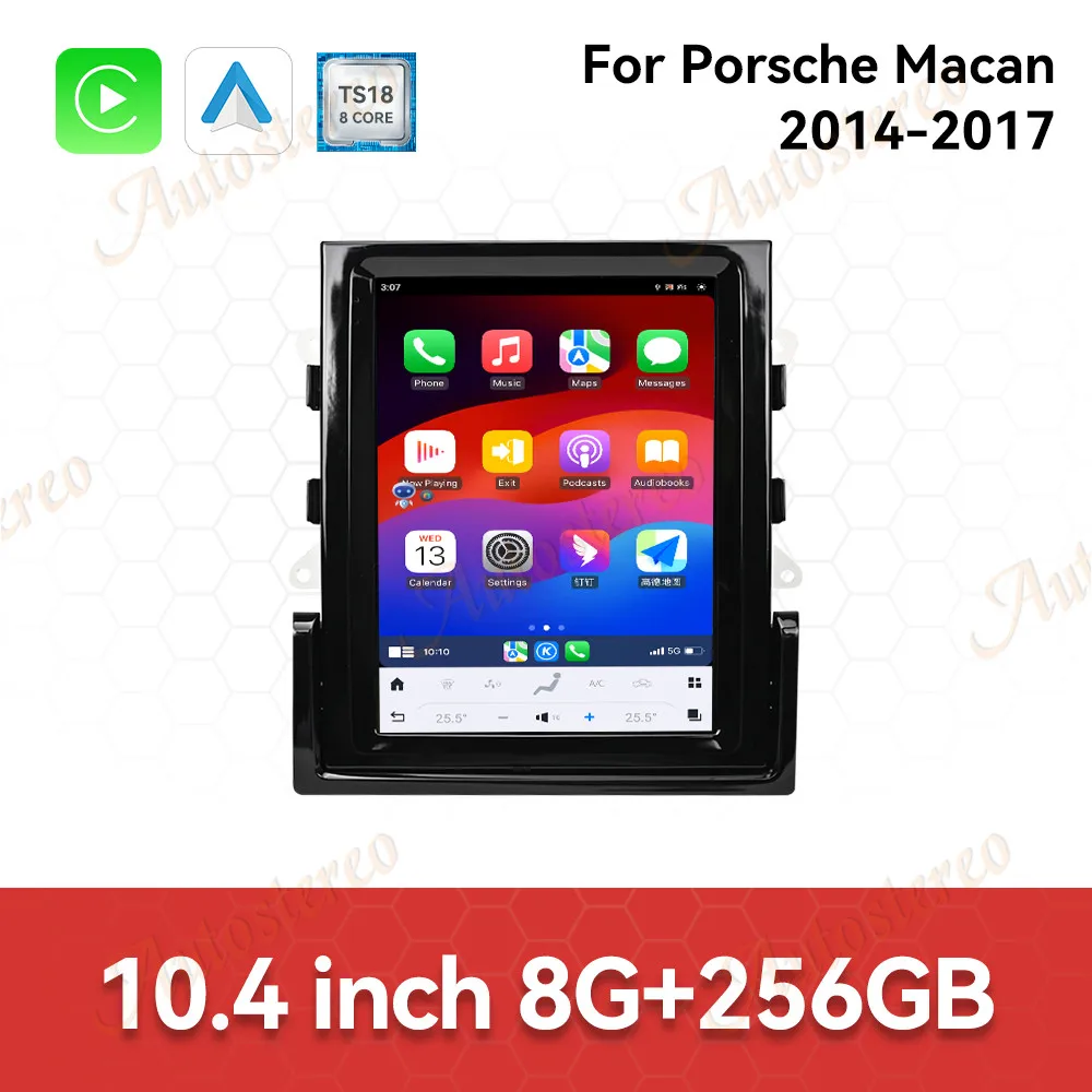 

Car Accessories 10.4 Inch 8+256 GB Hd Screen For Porsche Macan 2014-201 Android 13 Car GPS Navigation Multimedia Player Radio