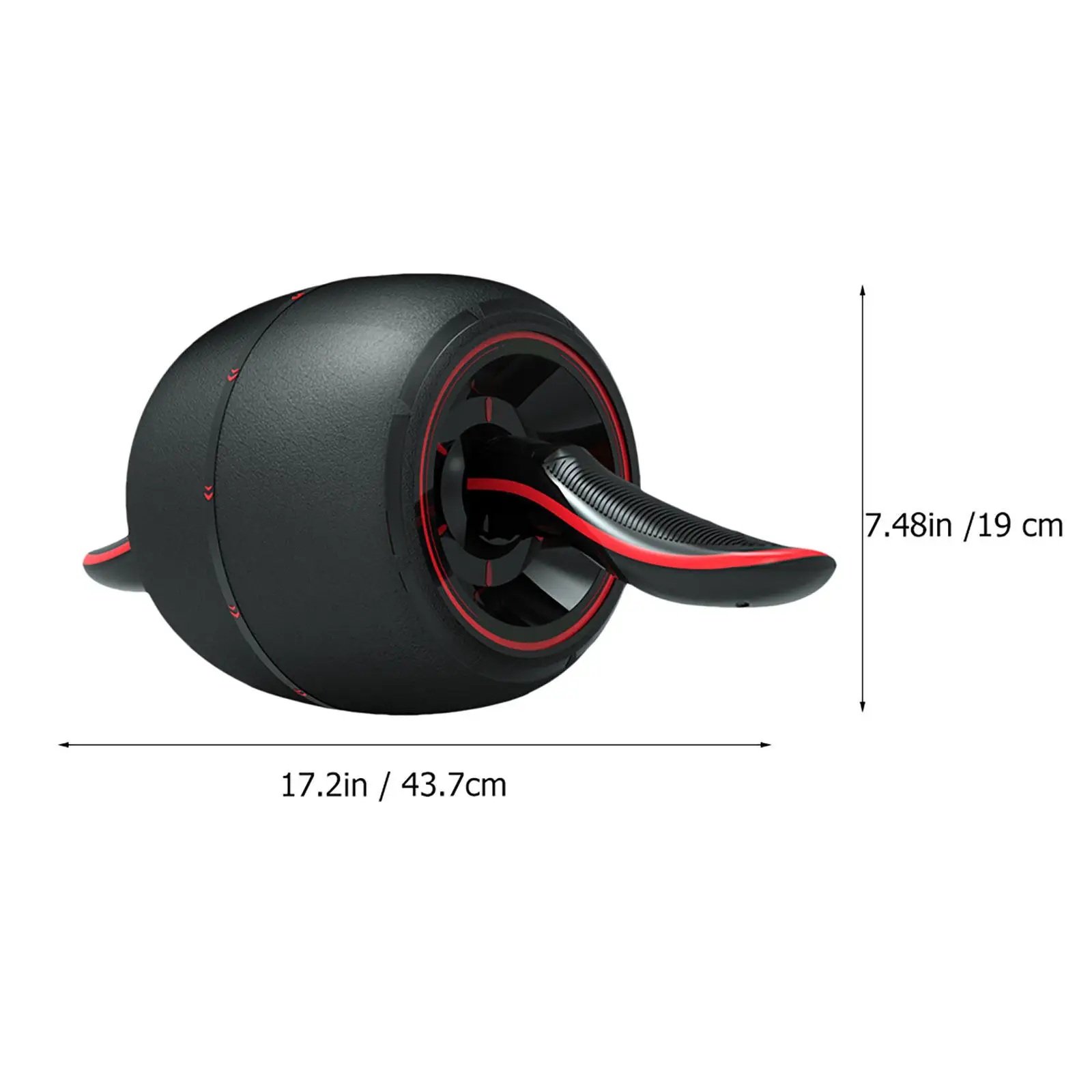 Fitness Roller Wheel Black Mute 360 Rotation Ab Roller Wheel Comfortable Grip Core Strength Training Equipment for Home Office