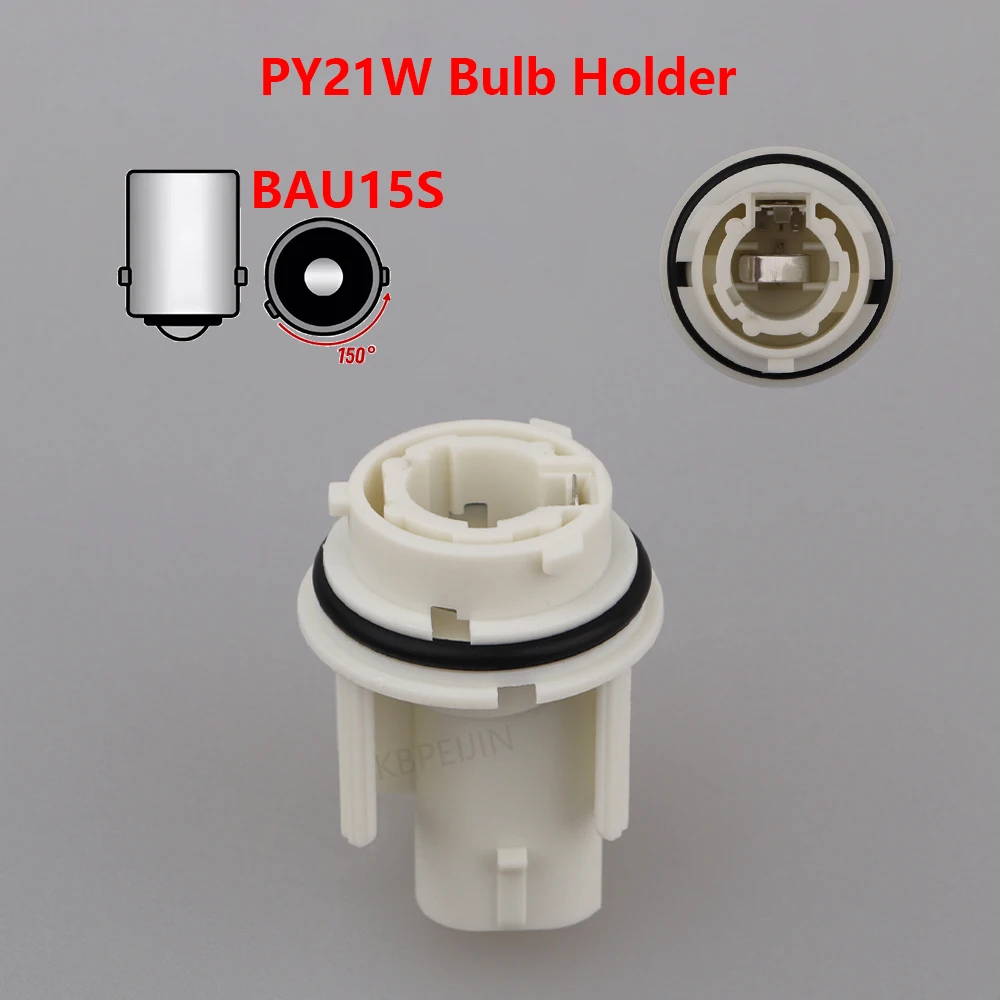 

1x For VW Passat Lavida Jeep Grand Cherokee BAU15S PY21W Bulb Holder Car Light Socket Accessories