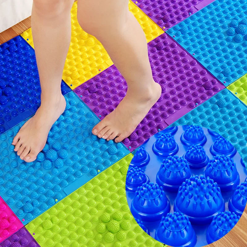 Reflexologie Voet Massage Mat Acupressuur Therapie Zintuiglijke Speelgoed Voor Speciale Behoeften Adhd Autisme Jeux De Sport Kinderen Volwassenen 29*39