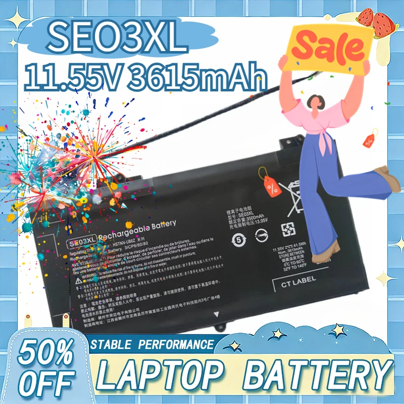 

SE03XL Battery for HP Pavilion 14-AL000 14-AV000 Series 14-AL061NR 14-AL001LA 14-AL062NR 14-AV003LA Notebook