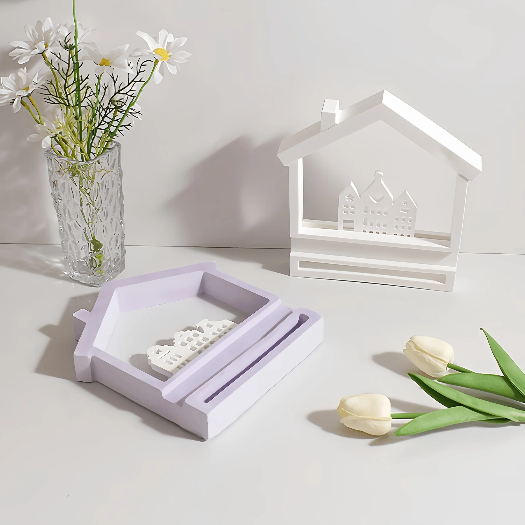 Silicone molds, photo frame silicone molds, wall and tabletop artistic decorative racks, DIY casting molds