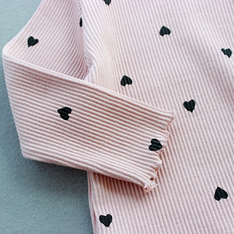 Menoea Girls Lovely Heart Print Sweaters New Autumn Kids Baby Pattern Clothing Fashion Clothes Casual Outfits Knit  Sweater