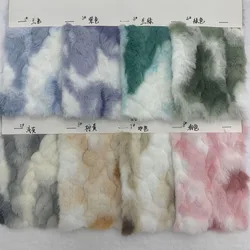 160x90cm Faux Fur Fabric Approximately 700g Soft And Skin-friendly Minky Fabric DIY Handmade Tie-dye Embossed Rabbit Fur Fabric