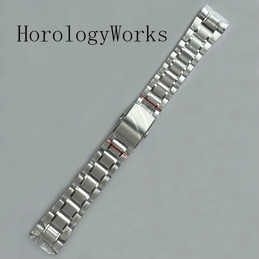 

22-миллиметровый ремешок для часов из цельной серебристой нержавеющей стали