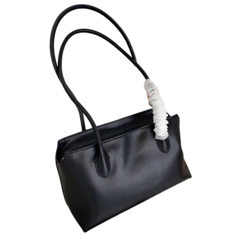 High-end Niche Row Fashion Simple Leather Long Shoulder Strap Underarm Bag Large Capacity Handbag Tote Bag Woman