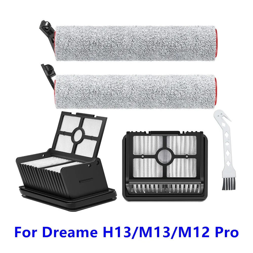 สำหรับ H13 Dreame/M13ลูกกลิ้งแปรงแผ่นกรอง HEPA สำหรับจับ M12 Pro อะไหล่เครื่องดูดฝุ่นแบบเปียกและแห้ง