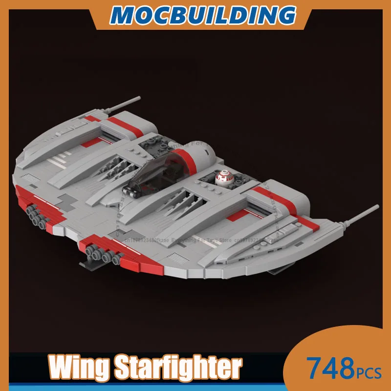 

Конструктор Wing Starfighter MOC: Набор для сборки, развивающая игрушка, коллекционная модель, 748 деталей, подарок