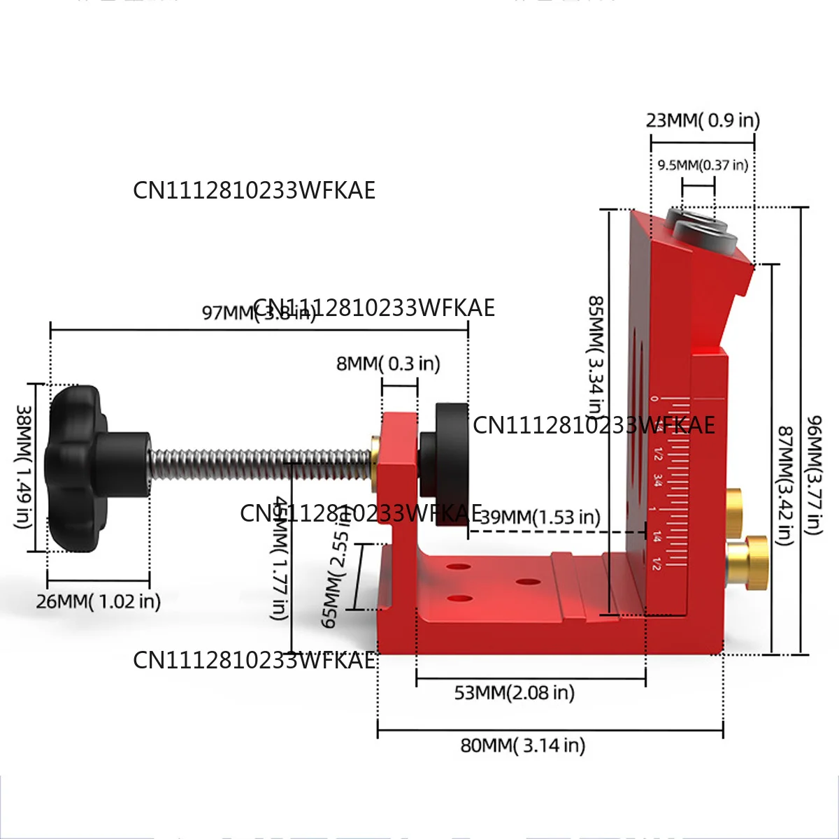 Aluminum Alloy Pocket Hole Jig Kit, Removable Oblique Hole Drilling Locator, Woodworking Punch Positioner for Furniture Joint