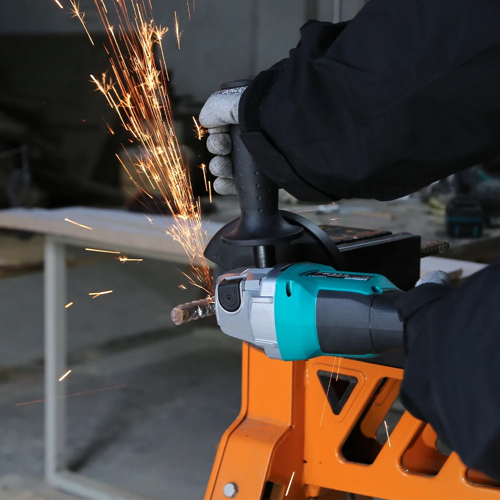 Professional DC Motor Tool 100/115/125mm Discs Cordless Angle Grinder For Construction Polishing With Paddle Switch