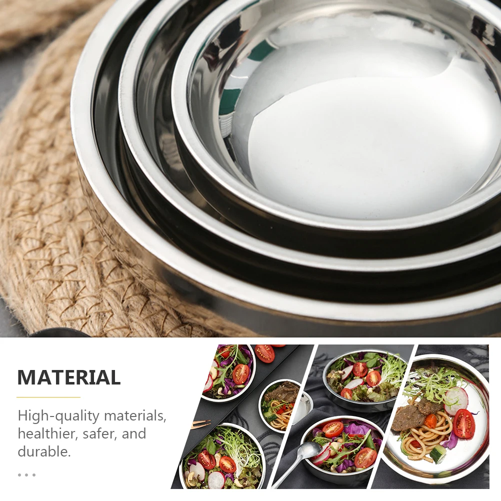 

2Pcs Condiment Container Stainless Steel Dish Practical Creative Design for Home Restaurant Camping Bbq Vinegar Bowl