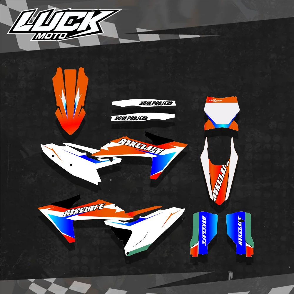 

Custom Team Graphics Decals Stickers Kit For KTM 23-25 SXF 24-26 EXC Motorcycle Stickers