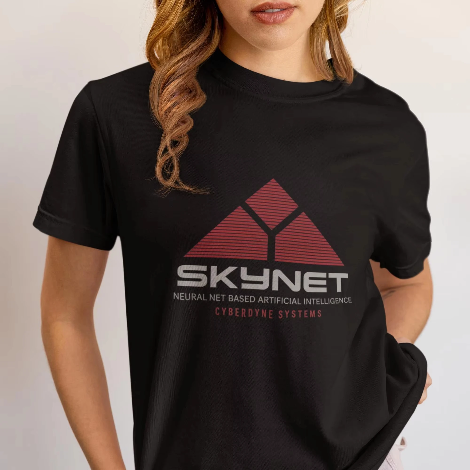 White Skynet Cyberdyne Systems Logo Graphic T-Shirt Cotton Men Women Streetwear Tee