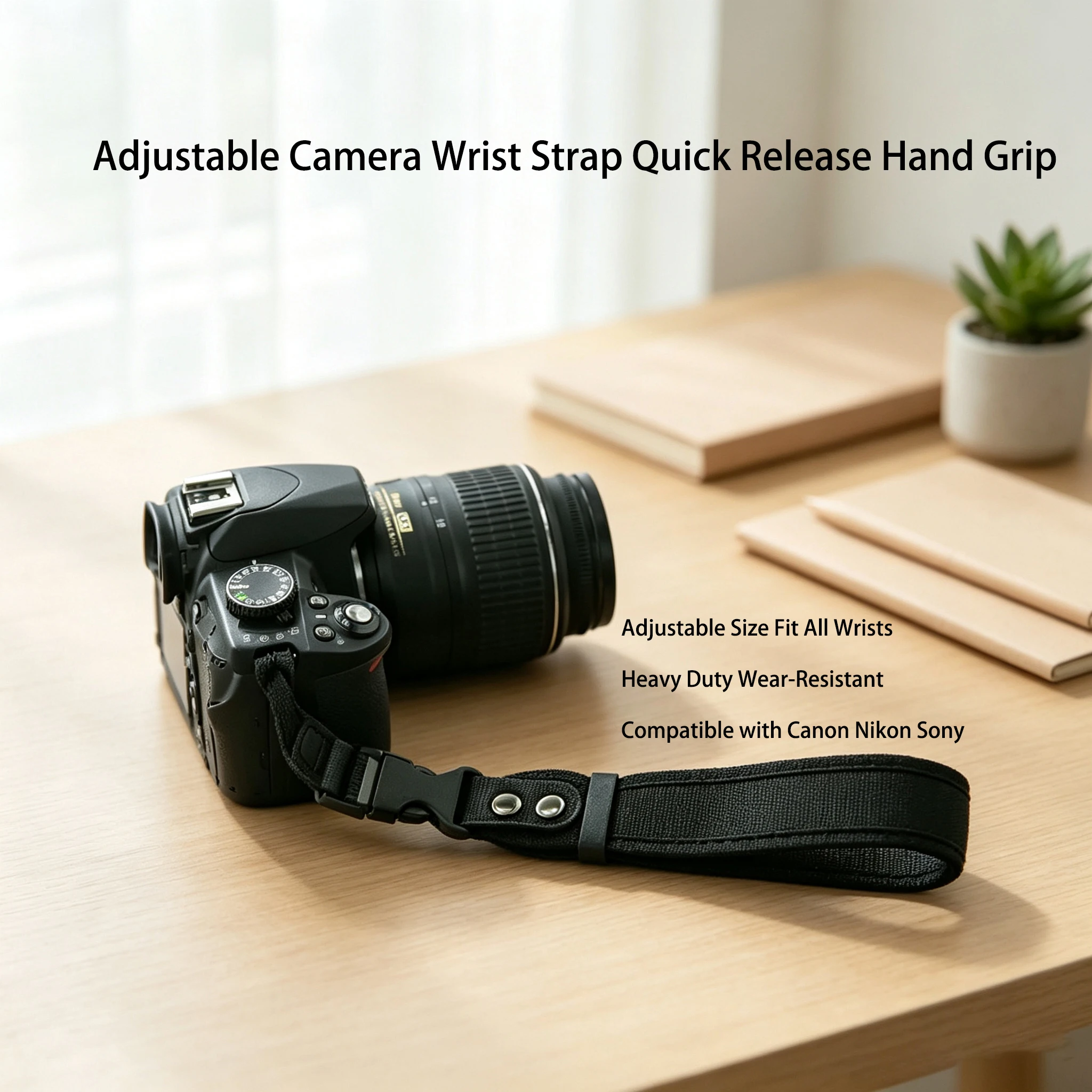 Quick Release Camera Wrist Strap Padded Anti-slip Adjustable for Canon Nikon Sony DSLR Mirrorless Camera Accessories