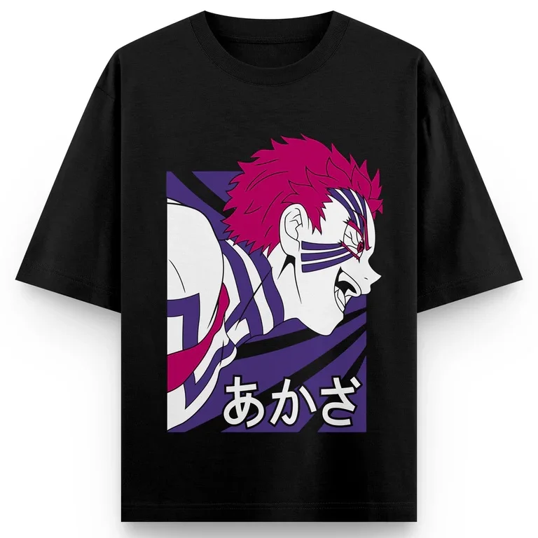 T-shirt in cotone oversize con stampa anime Demon Slayer T-shirt estiva a maniche corte Y2K da uomo e da donna comoda alla moda