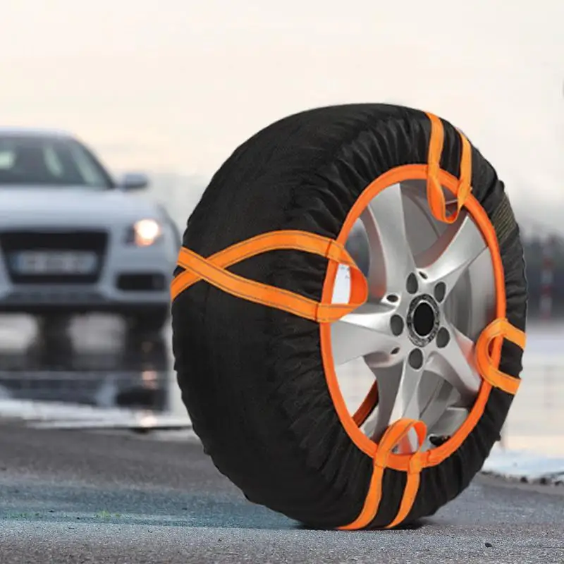 Anti-Skid Snow Tire Cover Auto Tire Snow Chain Socks Full Protection Vehicle Anti-Slip Supplies For Sedan RV SUV Truck And Small