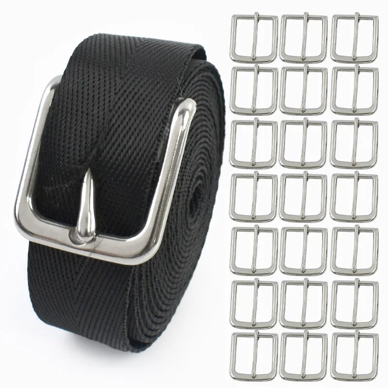 3/5P Meetee 16-39mm Men's Belt Buckle Stainless Steel Pin Clasp Man Adjuster Waistband Hook for Pants Jeans Fastener Accessories