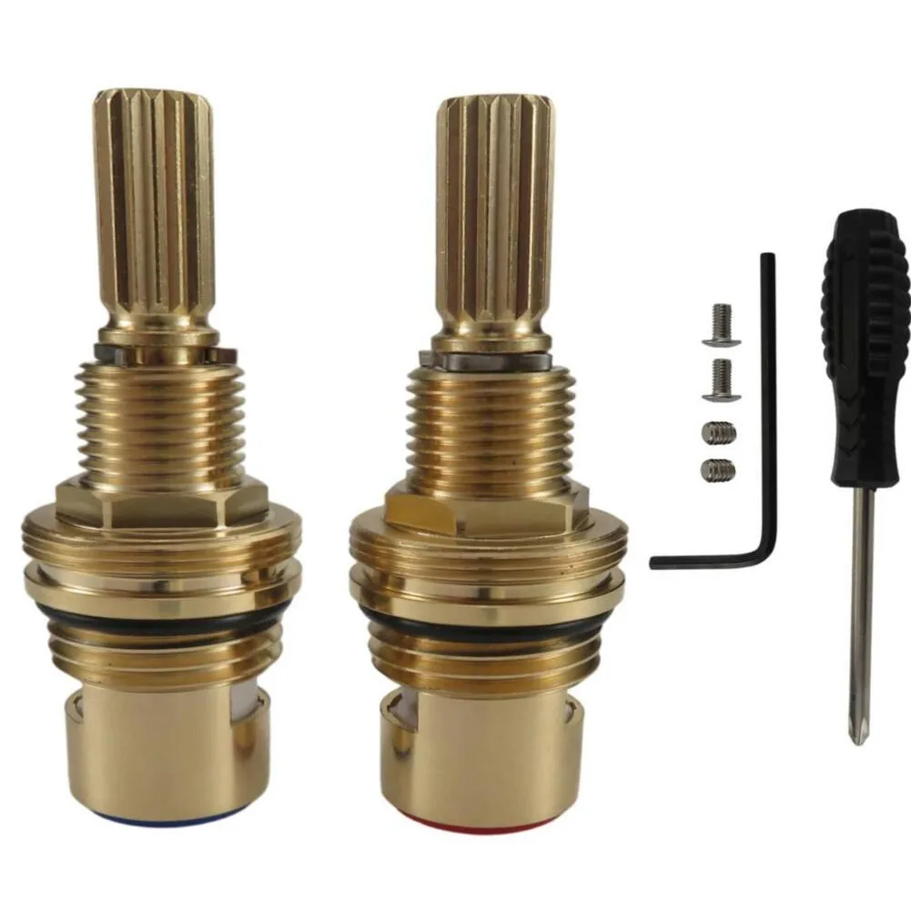 

Латунный набор картриджей для крана 1-001 и 1-002 для широко распространенных картриджей для горячей/холодной воды Латунный керамический дисковый картридж Внутренний клапан для крана