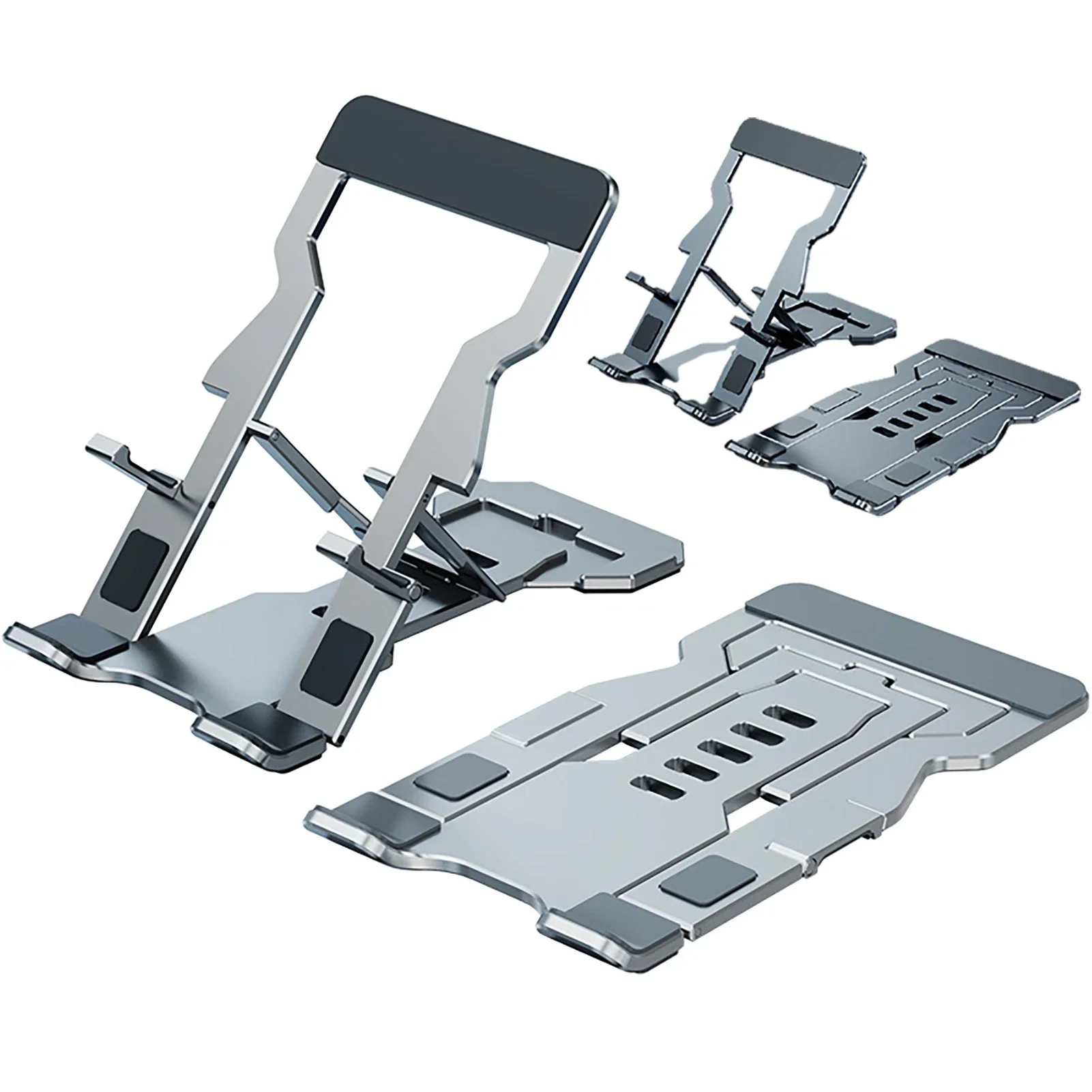 Aleación de aluminio 360 °   Soporte de escritorio de metal para teléfono móvil, soporte ajustable para tableta de escritorio para iPad