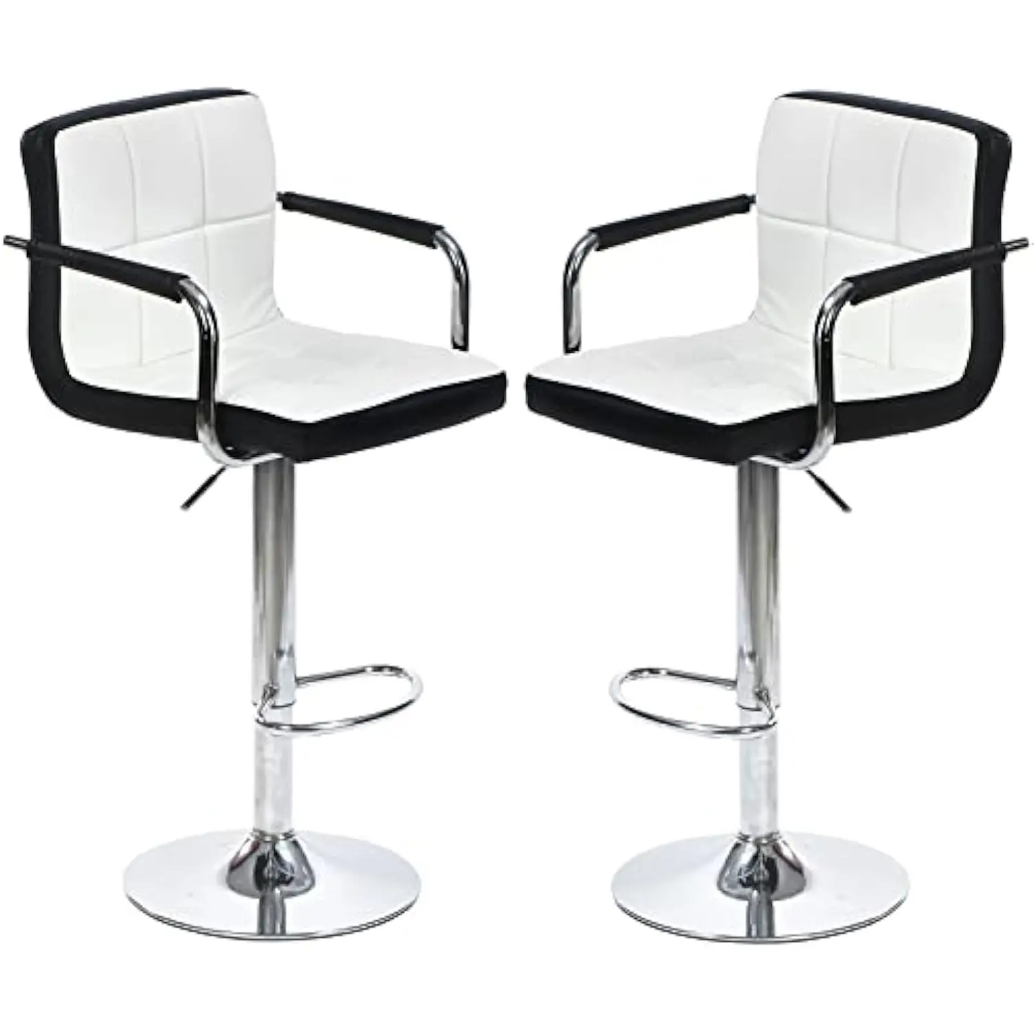 

White Bar Stools Set of 2, 360 度 Rotating Bar Stool, Bar Stool, Leather Barhair, Barstool, Bar Furniture, Bar