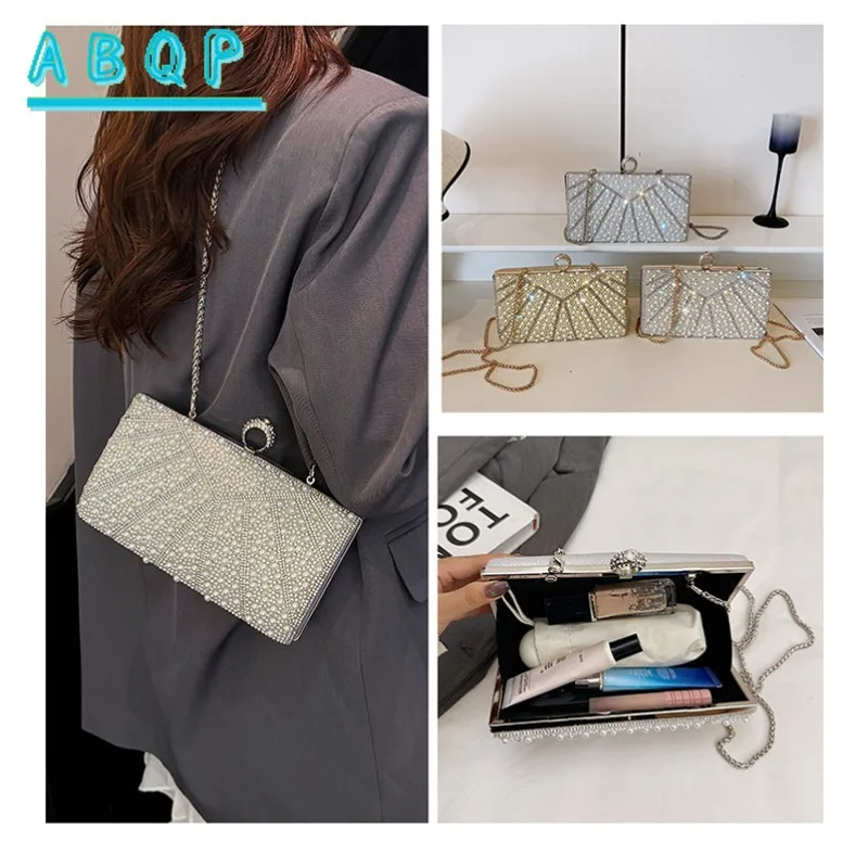 حقيبة كتف لؤلؤة حقائب العشاء 2025 موضة نسائية جديدة متعددة الاستخدامات حقيبة صغيرة سلسلة رسول حقيبة يد الموضة الاتجاه