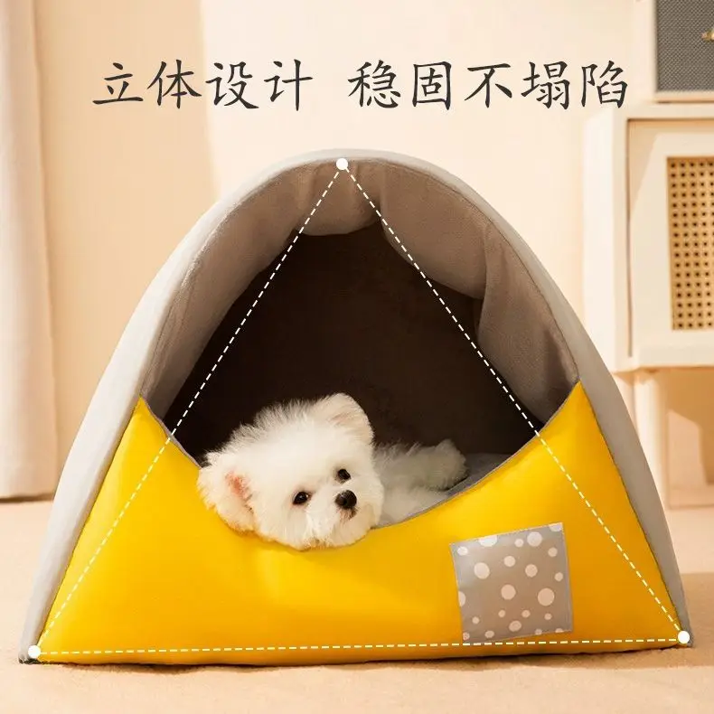 Dog Kennel for All Seasons, Removable and Washable Cat Kennel, Teddy Small Dog Winter Warm Enclosed Pet Winter Dog House