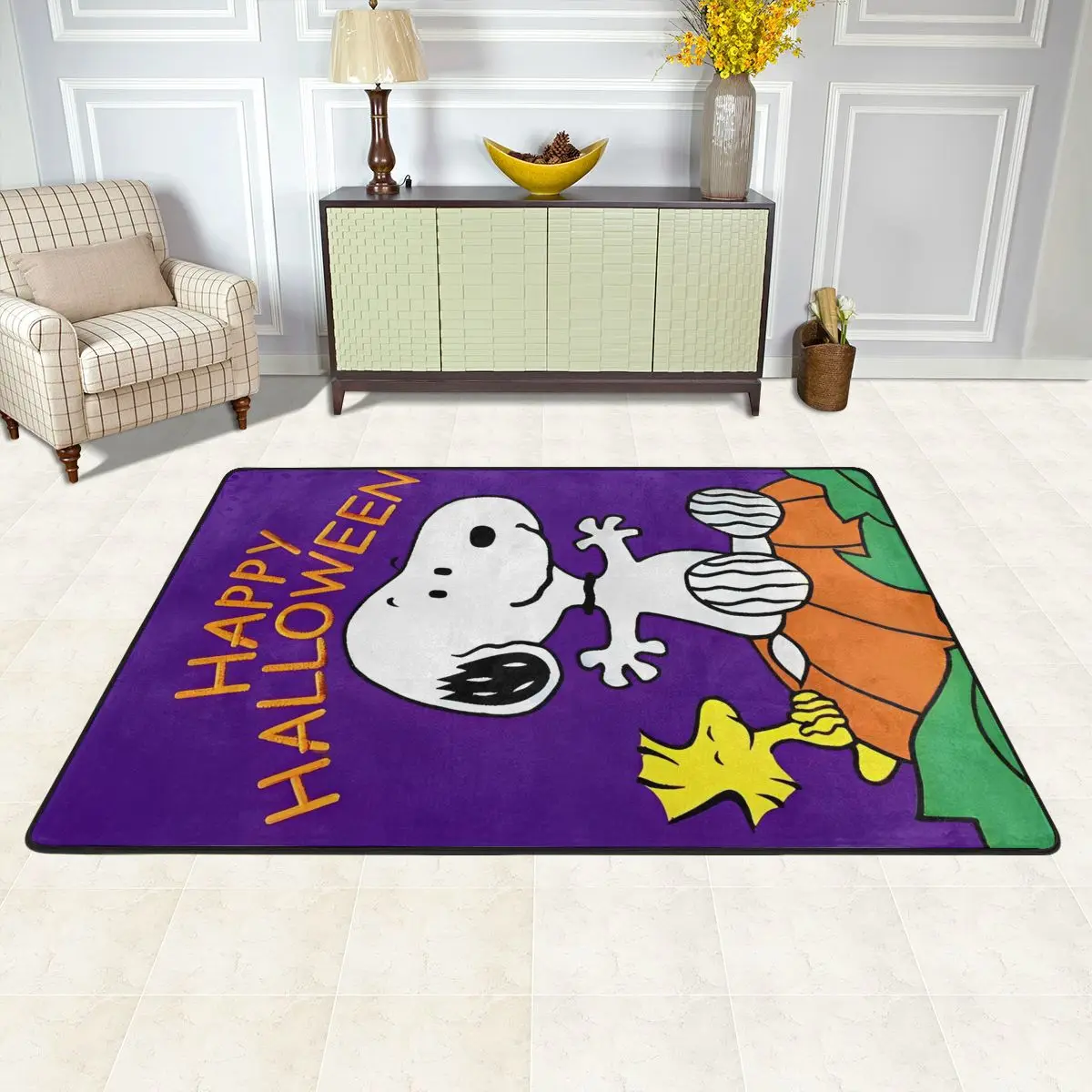 Non-slip Kitchen Carpets S-snoopy Carpet For Living Room Bedroom Sofa Home Decor Vintage Velvet Floor Carpet Foot Mat