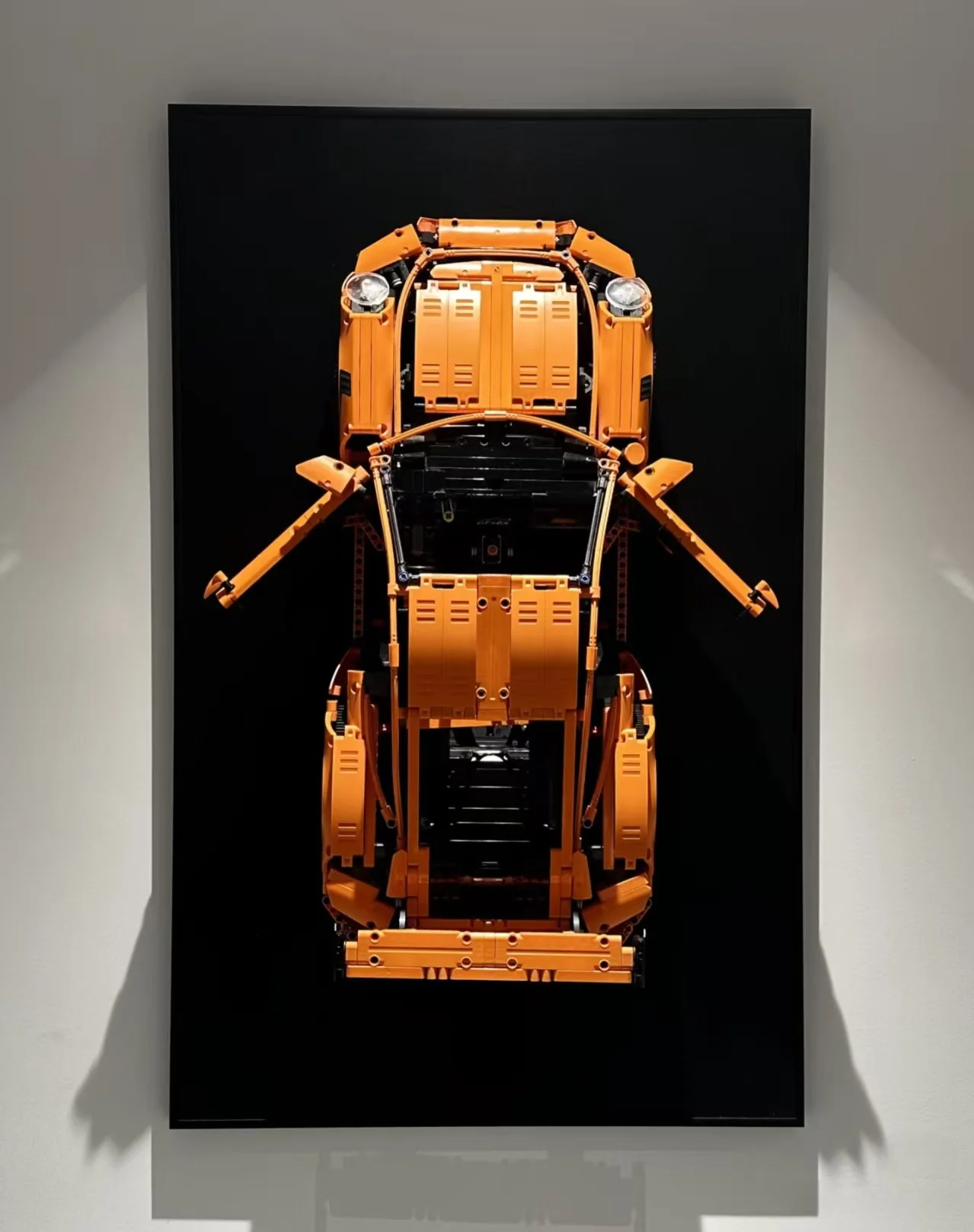 

Technology model MOC building blocks Classic Super racing sports car 911 orange model brick speed champion children's holiday gi