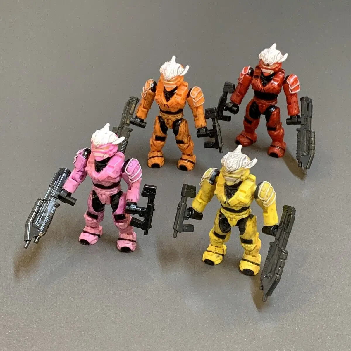 Mega Bloks Construx UNSC Spartan Hornet Attack Hayabusa Pink Orange Yellow Red Color Hayabusas Figures Ultra Rare Kids Toys