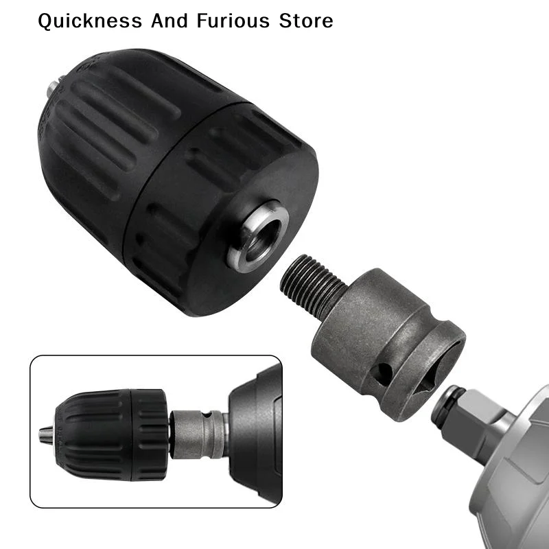 【T】1Set Drill Chuck Adapter 3/8