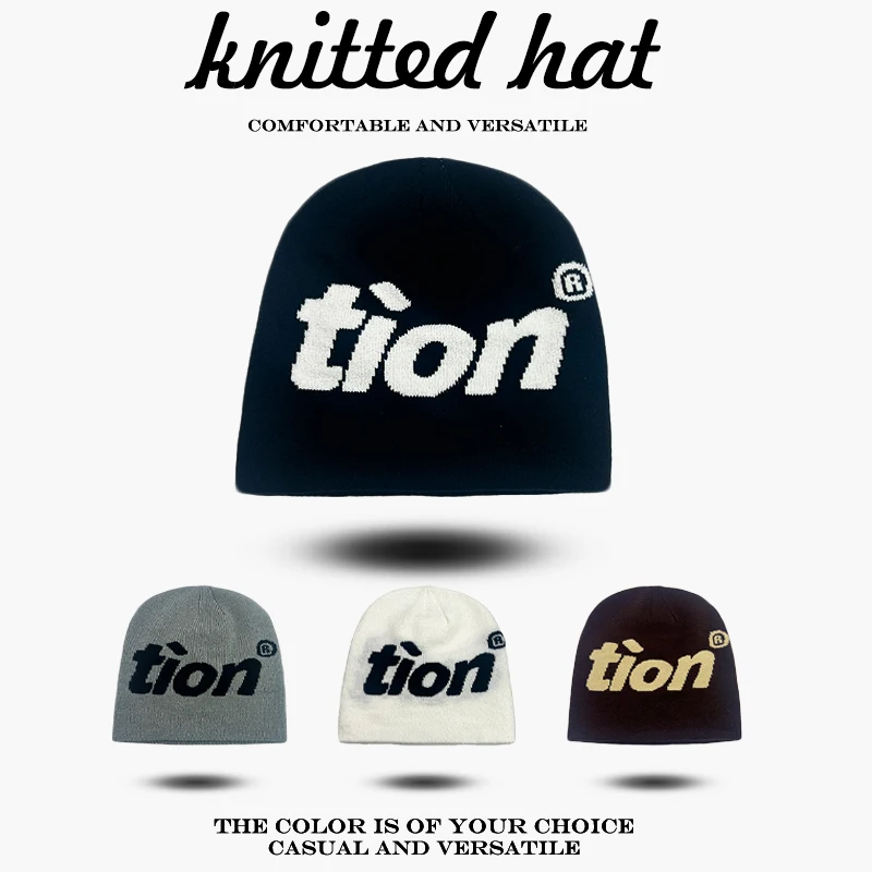 Color Block Warm Hip Hop Fashion Personal Beanies Versatile Niche Street New Men Women Simple Jacquard tion Letters Knitted Hats