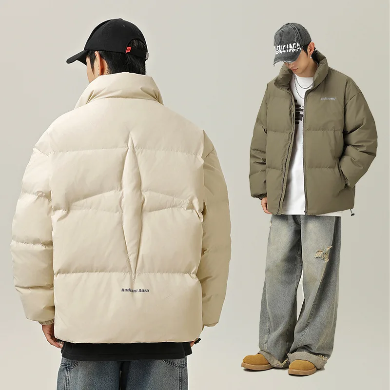 

Водонепроницаемая мужская стеганая куртка с хлопковой подкладкой, утолщенное мужское пальто с регулируемым подолом, зимние пальто в стиле уличной одежды