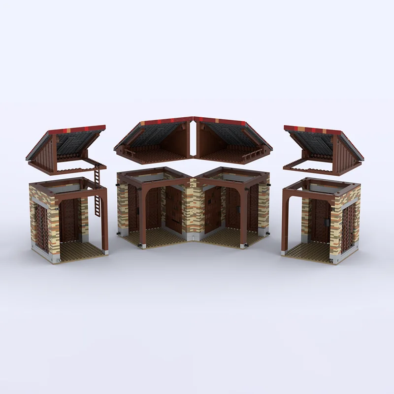 City Street View Moc Bouwstenen Modulair Boerderij Schuur Model Technologie Blokken Kerst DIY Speelgoed Bouw Vakantiecadeaus