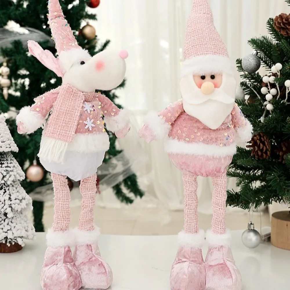 

Supplies Pink Sequin Santa Claus Matching Supplies Window Props Elk Standing Expandable Ornaments Snowman Gift