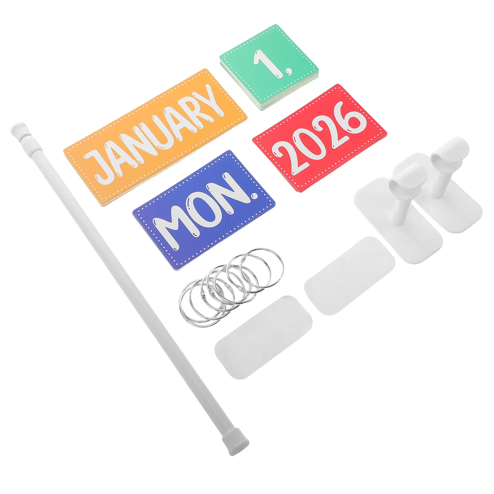 Classroom Calendar Bulletin Board Set 2026 to 2029 Boho Rainbow Flip Calendar Teacher Organizer Decor